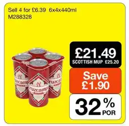 Makro Cruzcampo 6x4x440ml offer