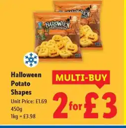 Lidl Halloween Potato Shapes offer
