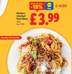 Lidl Northern Irish Beef Steak Mince offer