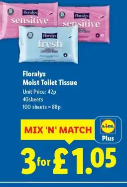 Lidl Floralys Moist Toilet Tissue offer