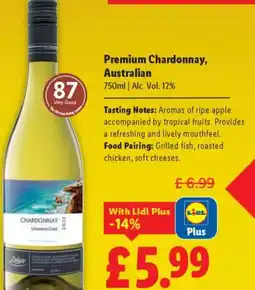 Lidl Premium Chardonnay, Australian offer