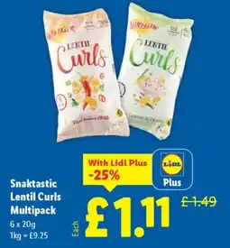 Lidl Snaktastic Lentil Curls Multipack offer
