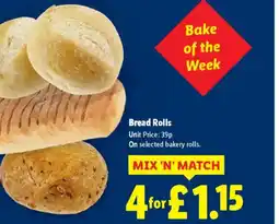 Lidl Bread Rolls offer