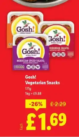 Lidl Gosh! Vegetarian Snacks offer