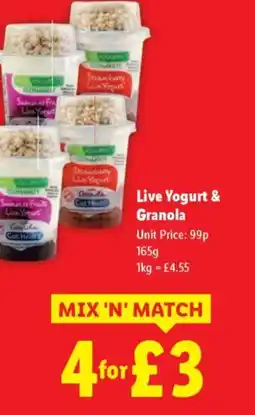 Lidl Live Yogurt & Granola offer