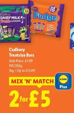 Lidl Cadbury Treatsize Bars offer