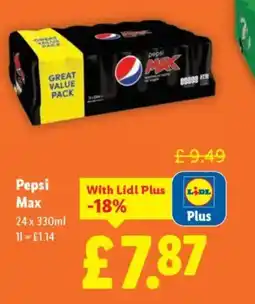 Lidl Pepsi Max offer