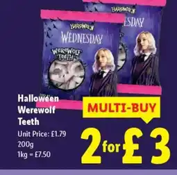 Lidl Halloween Werewolf Teeth offer