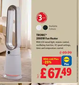 Lidl TRONIC 2000W Fan Heater offer