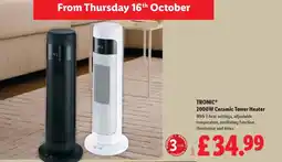 Lidl TRONIC 2000W Ceramic Tower Heater offer