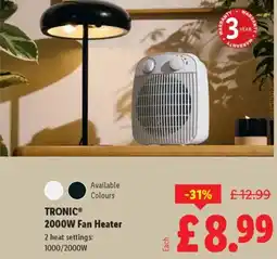 Lidl TRONIC 2000W Fan Heater offer
