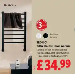 Lidl TRONIC 150W Electric Towel Warmer offer