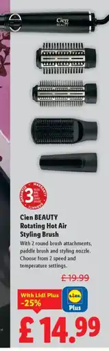 Lidl Cien BEAUTY Rotating Hot Air Styling Brush offer