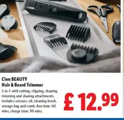 Lidl Cien BEAUTY Hair & Beard Trimmer offer