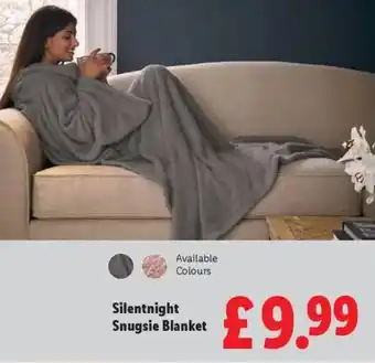 Lidl Silentnight Snugsie Blanket offer