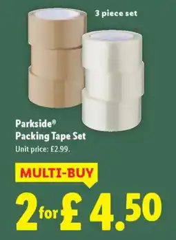 Lidl Parkside Packing Tape Set offer