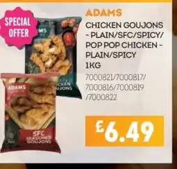 Bestway Adams chicken goujons - plain/sfc/spicy/ pop pop chicken - plain/spicy offer