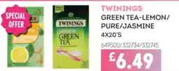 Bestway Twinings green tea-lemon/ pure/jasmine offer