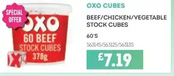 Bestway OXO CUBES Beef/chicken/vegetable stock cubes offer