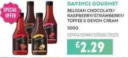 Bestway DAVINCI GOURMET Belgian chocolate/ raspberry/strawberry/ toffee & devon cream offer