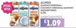Bestway ALPRO Almond original/ coconut original/almond unsweetened offer