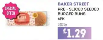Bestway BAKER STREET Pre - sliced seeded burger buns offer