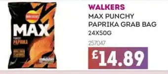 Bestway WALKERS Max punchy paprika grab bag offer