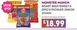 Bestway Monster munch roast beef/sweet & spicy/pickled onion offer