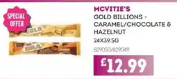 Bestway MCVITIE'S Gold billions - caramel/chocolate & hazelnut offer