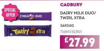 Bestway CADBURY Dairy milk duo/ twirl xtra offer