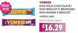 Bestway YORKIE Duo milk chocolate/ duo biscuit & brownie/ duo raisin & biscuit offer