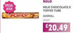 Bestway ROLO Milk chocolate & toffee tube offer