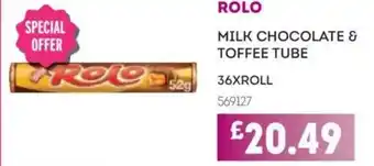 Bestway ROLO Milk chocolate & toffee tube offer