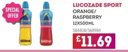 Bestway Lucozade sport orange/ raspberry offer