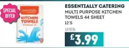Bestway ESSENTIALLY CATERING Multi purpose kitchen towels 44 sheet offer
