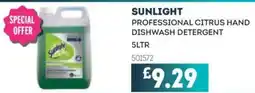 Bestway SUNLIGHT Professional citrus hand dishwash detergent offer