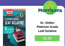 Morrisons Dr. Oetker Platinum Grade Leaf Gelatine offer