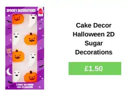 Morrisons Cake Decor Halloween 2D Sugar Decorations offer