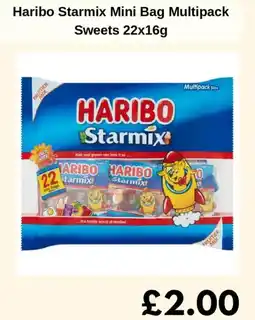 Sainsbury's Haribo Starmix Mini Bag Multipack Sweets offer