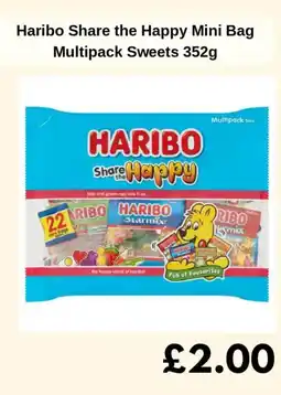 Sainsbury's Haribo Share the Happy Mini Bag Multipack Sweets offer