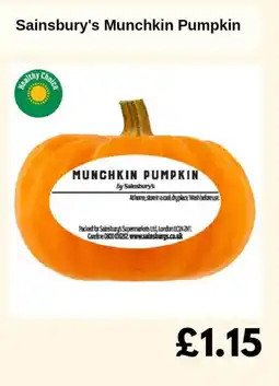 Sainsbury's Sainsbury's Munchkin Pumpkin offer
