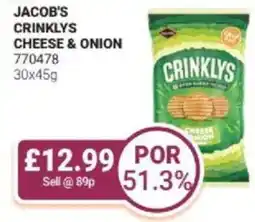 Bestway Jacob's crinklys cheese & onion offer