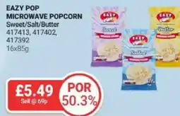 Bestway Eazy pop microwave popcorn Sweet/Salt/Butter offer