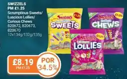 Bestway SWIZZELS Scrumptious Sweets/ Luscious Lollies/ Curious Chews offer