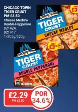 Bestway Chicago town tiger crust Cheese Medley/ Double Pepperoni offer