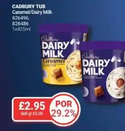 Bestway CADBURY TUB Caramel/Dairy Milk offer