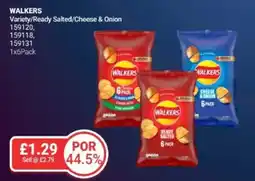 Bestway WALKERS Variety/Ready Salted/Cheese & Onion offer