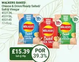 Bestway WALKERS BAKED Cheese & Onion/Ready Salted/ Salt & Vinegar offer