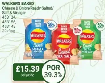 Bestway WALKERS BAKED Cheese & Onion/Ready Salted/ Salt & Vinegar offer