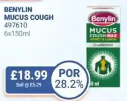 Bestway Benylin mucus cough offer